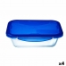 Cutie pentru prânz ermetică Pyrex Cook&go 30 x 23 cm 3,3 L Dreptunghiular Albastru Sticlă (4 Unități)