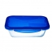 Lancheira Hermética Pyrex Cook&go 30 x 23 cm 3,3 L Retangular Azul Vidro (4 Unidades)