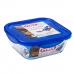 Hermetisk Lunsjboks Pyrex Cook & go 21 x 21 x 9 cm Blå 1,9 L Glass (6 enheter)