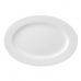 Flat plate Ariane Prime Oval Ceramic White (38 x 25 cm) (6 Units)