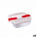 Hermetische Lunchtrommel Pyrex Cook&heat 1 L 20 x 17 x 6 cm Rood Glas (6 Stuks)