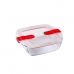 hermeetiline lõunasöögi karp Pyrex Cook&heat 1 L 20 x 17 x 6 cm Punane Klaas (6 Ühikut)