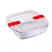 Hermētiska Pusdienu Kastīte Pyrex Cook & Heat 25 x 22 x 7 cm 2,2 L Caurspīdīgs Stikls (4 gb.)