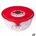 Apaļa Pusdienu Kastīte ar Vāku Ô Cuisine Prep&store Ocu Sarkans 1 L 17 x 17 x 9 cm Stikls (3 gb.)