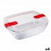 Porta pranzo Ermetico Pyrex Cook & Heat 2,5 L Trasparente Vetro (4 Unità)