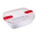 Hermetische Lunchtrommel Pyrex Cook & Heat 2,5 L Transparant Glas (4 Stuks)