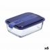 Hermetisk Lunsjboks Luminarc Easy Box Blå Glass (6 enheter) (1,22 L)