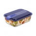 Cutie pentru prânz ermetică Luminarc Easy Box Albastru Sticlă (6 Unități) (1,22 L)