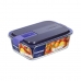 Fiambrera Hermética Luminarc Easy Box Azul Vidrio (6 Unidades) (1,22 L)