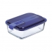 Fiambrera Hermética Luminarc Easy Box Azul Vidrio (6 Unidades) (1,22 L)