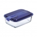 Hermetiška priešpiečių dėžutė Luminarc Easy Box Mėlyna stiklas (6 vnt.) (1,22 L)