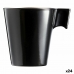 Mugg Luminarc Flashy Svart 80 ml Dvobarvna Glas (24 antal)