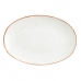 Serving Platter Ariane Terra Oval Ceramic Beige (Ø 26 cm) (12 Units)