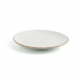 Flat plate Ariane Terra Ceramic Beige (Ø 18 cm) (12 Units)