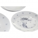 Pusdienas Aprīkojuma Komplekts DKD Home Decor Zils Balts Porcelāns 18 Daudzums 27 x 27 x 3 cm