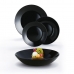 Set di Stoviglie Arcopal Zelie Black Nero 12 Pezzi