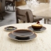 Flat plate Ariane Decor Ceramic Brown (Ø 15 cm) (24 Units)