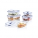 Hermetische Lunchtrommel Luminarc Pure Box Active 1,22 L Tweekleurig Glas (6 Stuks)