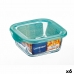 Firkantet Lunsjboks med Lokk Luminarc Keep'n Lagon 15,6 x 6,6 cm Turkis 1,22 L Glass (6 enheter)