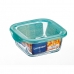 Firkantet Lunsjboks med Lokk Luminarc Keep'n Lagon 15,6 x 6,6 cm Turkis 1,22 L Glass (6 enheter)