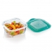 Vierkante Lunchtrommel met Deksel Luminarc Keep'n Lagon 15,6 x 6,6 cm Turkoois 1,22 L Glas (6 Stuks)