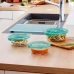 Round Lunch Box with Lid Luminarc Keep'n Lagon 920 ml 15,6 x 6,6 cm Turquoise Glass (6 Units)