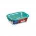 Lancheira Retangular com Tampa Luminarc Keep'n Lagon Turquesa 1,97 l 22 x 15,6 x 7,2 cm Vidro (6 Unidades)