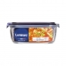 Lunchbox hermetisch Luminarc Easy Box Blau Glas (6 Stück) (1,22 L)