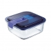 Hermetische Lunchtrommel Luminarc Easy Box Blauw Glas (6 Stuks) (1,22 L)