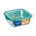 Panier-repas carré avec couvercle Luminarc Keep'n Lagon 10 x 5,4 cm Turquoise 380 ml Bicolore verre (6 Unités)