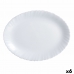 Platou pentru Servire Luminarc Feston Oval Alb Sticlă (Ø 33 cm) (6 Unități)