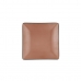 Flat Plate Bidasoa Gio Squared Terracotta Plastic 18 x 18 cm