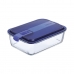 Lancheira Hermética Luminarc Easy Box Azul Vidro (6 Unidades) (1,97 l)