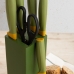 Portacuchillos Quid Naturalia Set 7 Piezas Verde Metal