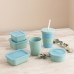 Square Lunch Box with Lid Quid Inspira Blue Plastic 430 ml