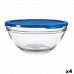 Ronde Lunchtrommel met Deksel Chefs Blauw 2,5 L 23,7 x 10,1 x 23,7 cm (4 Stuks)