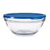 Ronde Lunchtrommel met Deksel Chefs Blauw 2,5 L 23,7 x 10,1 x 23,7 cm (4 Stuks)