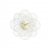 Reloj de Pared DKD Home Decor Flor Dorado Metal (57 x 4 x 57 cm)