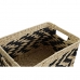 Conjunto de Cestas DKD Home Decor Preto Marrom claro Fibra natural Boho 41 x 30 x 23 cm 3 Peças