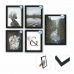 Fotoraam DKD Home Decor Mitmekordne 23 x 2 x 28 cm Must Kaasaegne Puit MDF