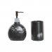 Set de Baie DKD Home Decor Negru Rășină Plastic 11 x 6 x 17 cm 2 Piese