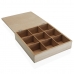 Decoratieve Doos Versa Boomstructuur Hout 24 x 6 x 24 cm