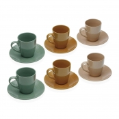 Juego De Tazas De Café Versa Porcelana (6 Piezas) (5,8 X 6 X 5,8