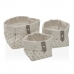 Set di Cestini Versa Stelle Poliestere 14 x 14 x 14 cm Tessile