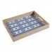 Tabuleiro Versa Manacor Azul Madeira MDF 30 x 5 x 45 cm