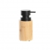 Dispensador de Jabón DKD Home Decor Negro Natural Bambú Polipropileno Loft 8 x 8 x 16 cm