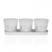 Pot Versa Blanc Triple Métal (11 x 33 cm)