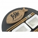 Sushi-set DKD Home Decor Zwart Natuurlijk Keramisch Bamboe Plastic Raad van bestuur Orientaals 33 x 33 x 5 cm (9 Onderdelen)