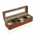 Κουτί για Ρολόγια Versa Καφέ πολυπροπυλένιο Δερματίνη 10 x 9 x 32,5 cm