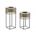 Conjunto de vasos DKD Home Decor 33 x 33 x 67 cm Preto Dourado Metal Loft